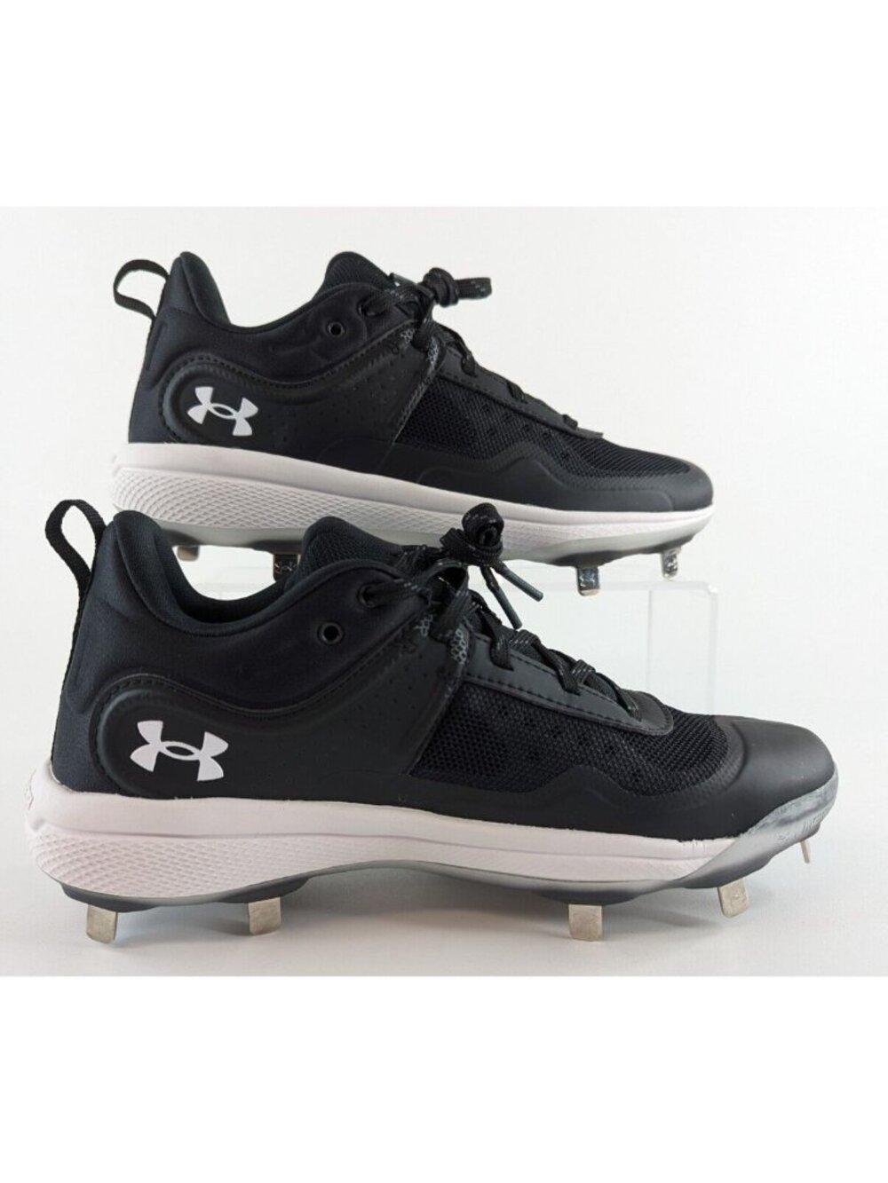 Under Armour Womens Size 7 Softball Cleats Black Metal Glyde MT Shoe 3024328-001